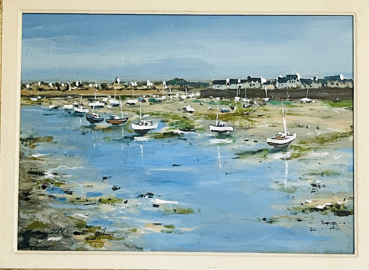 Peinture Le port de Roscoff - GIL-photo-2